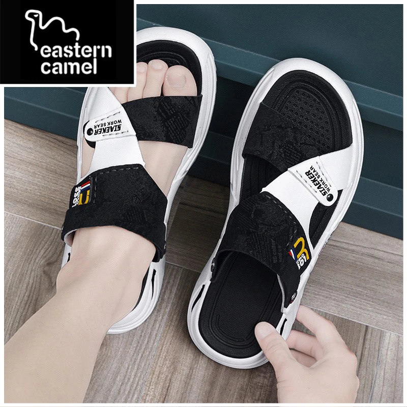 东方骆驼新款凉鞋夏季外穿防滑防臭耐磨厚底开车两用休闲沙滩拖鞋