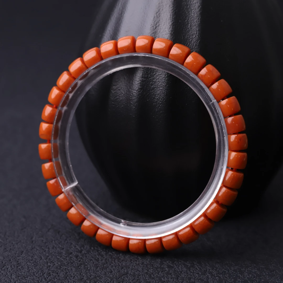 251211精工直切高品川料南红时尚饰品单圈文玩手串