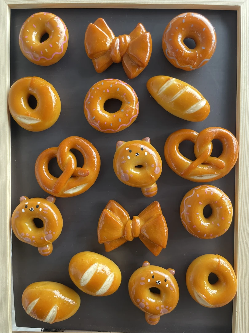 直播间单品链接纯手工制作碱水面包挂件