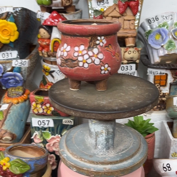 紫砂花盆粗陶材质多肉花盆