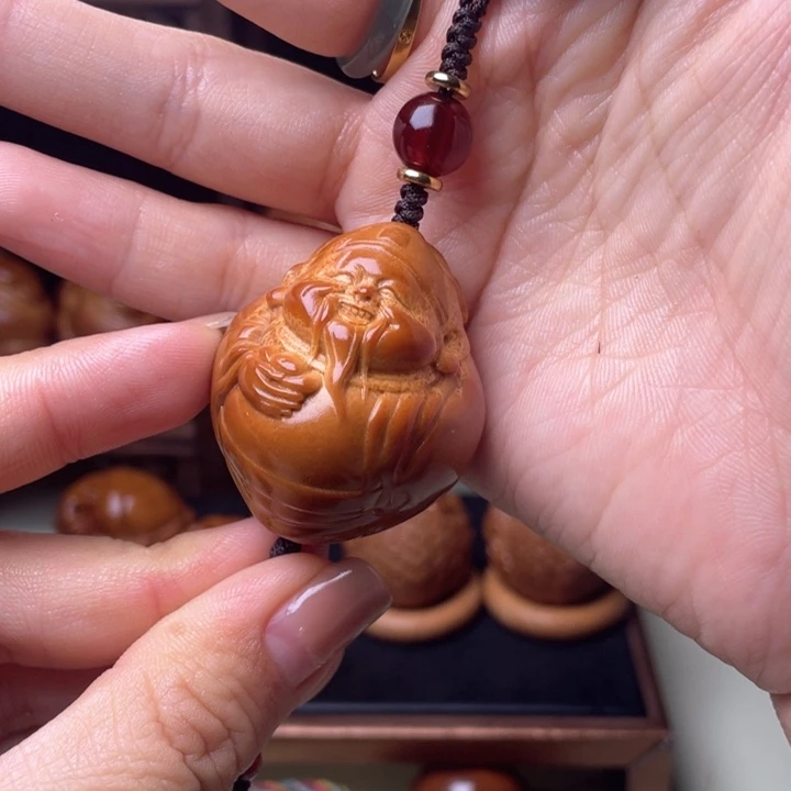 吊坠橄榄核财神3.23