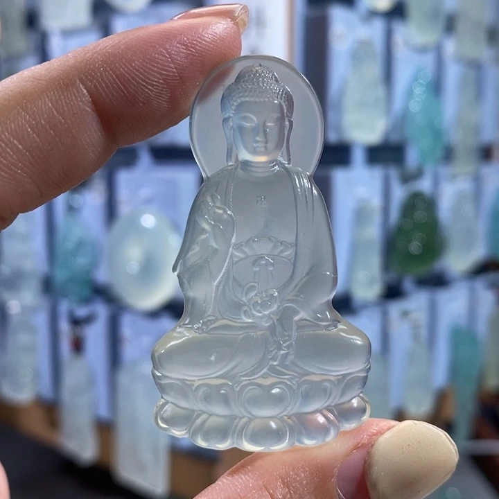 岫玉未镶嵌颈饰吊坠