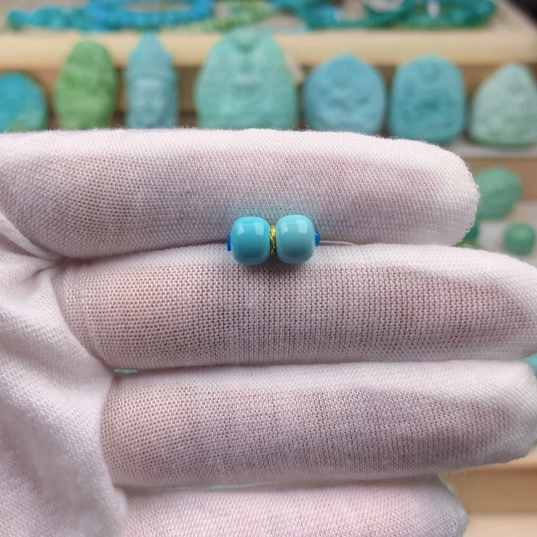 未镶嵌绿松石珠宝奇石6.9mm