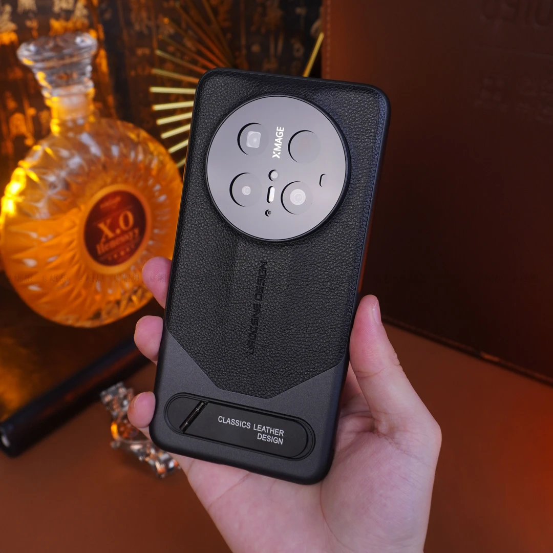 【高档非凡大师金属支架壳】适用华为Mate70Pro皮纹手机壳超薄防摔