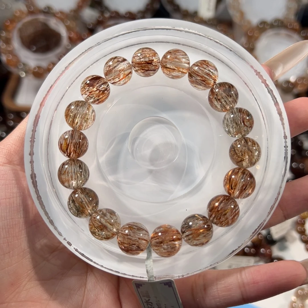 水晶手串未镶嵌黑金超七11