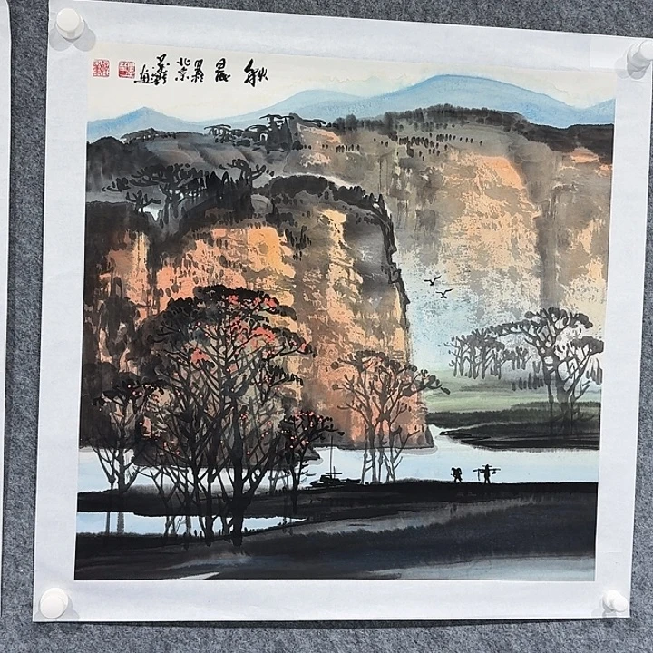 騰***飛国画秋晨 4尺斗方