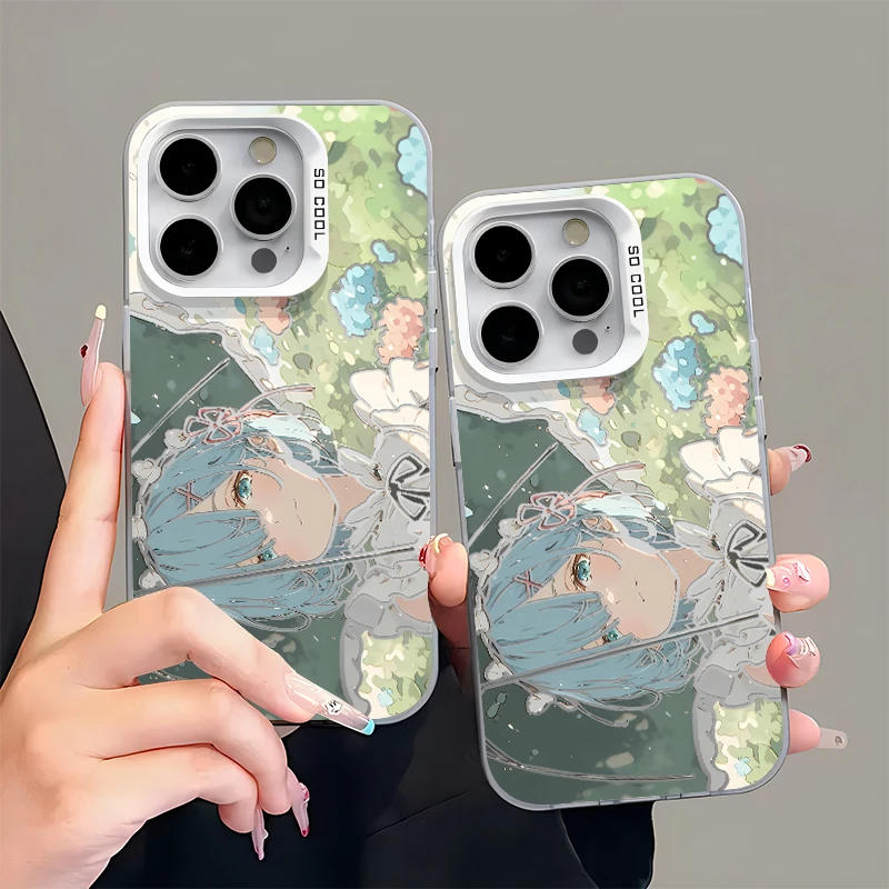 夕与空横版蕾姆适用苹果16promax元气手机壳华为p70vivo小米oppo