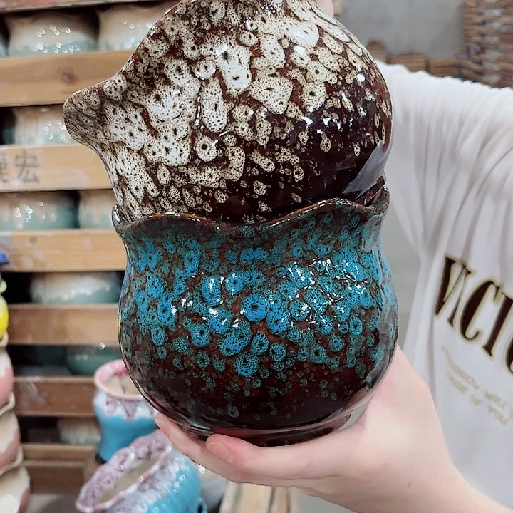 有孔.凑单10元陶瓷花盆发货！