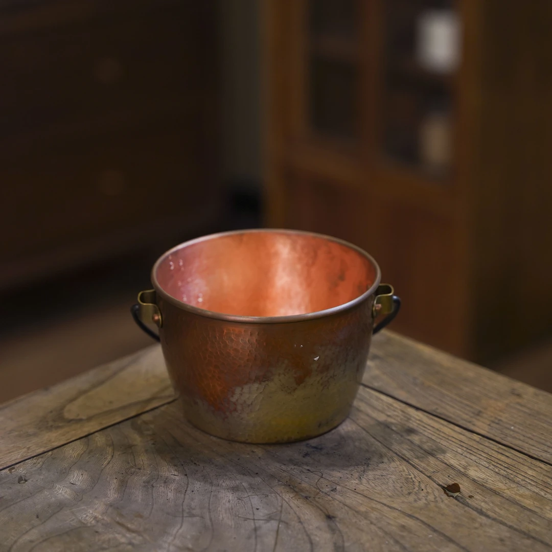 【宽窄】花篮-春喜铜-小吊锅-800CC（春喜铜0268）