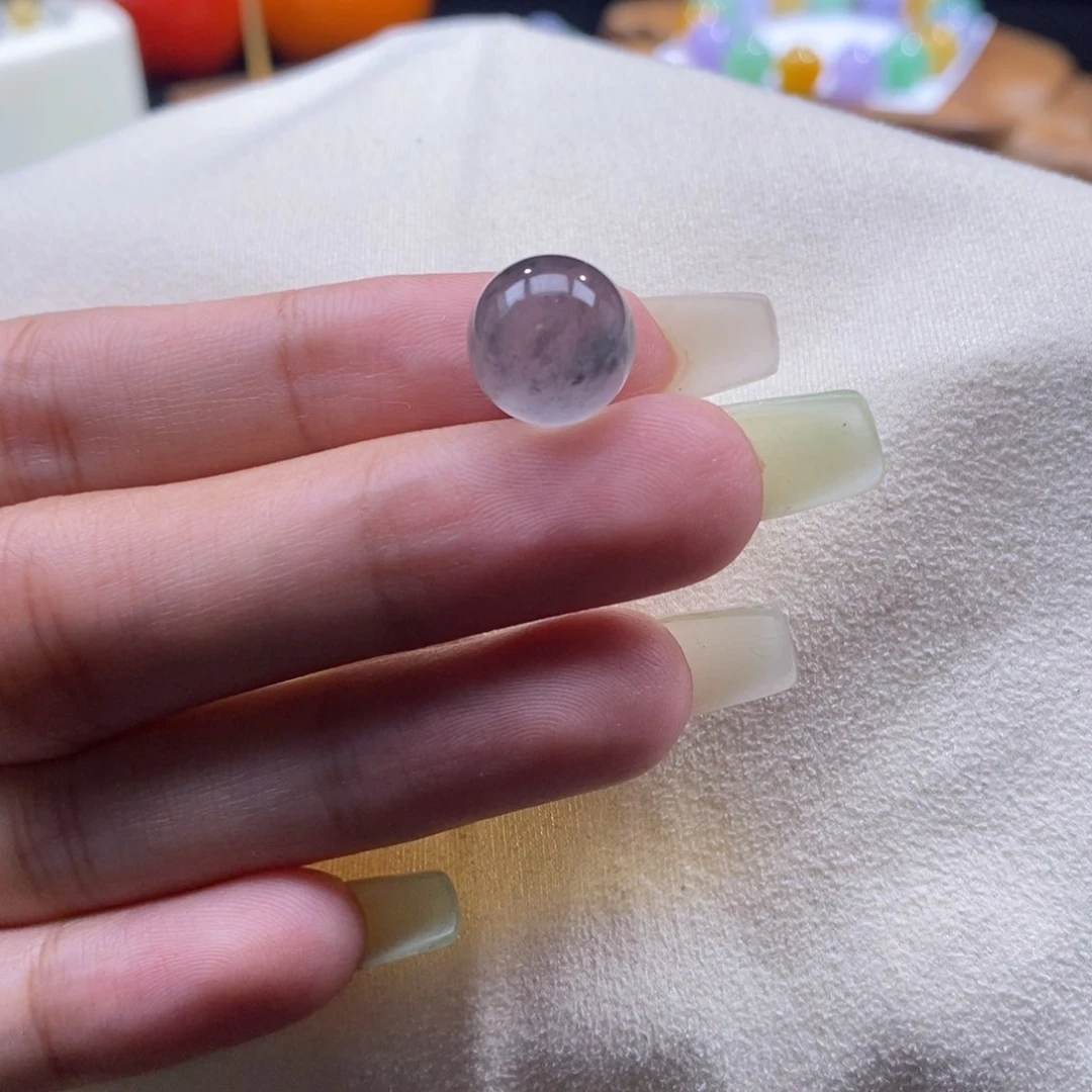 翡翠未镶嵌颈饰高冰水墨珠卡11.6