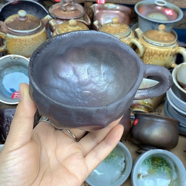 杯子纯柴烧裸烧全手工咖啡杯