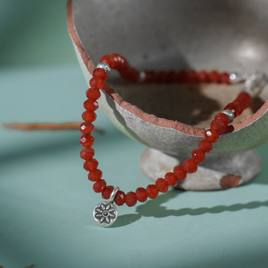 925银手链 【福喜】幻渺原创设计 | 过年冬日叠戴氛围情侣手工手链