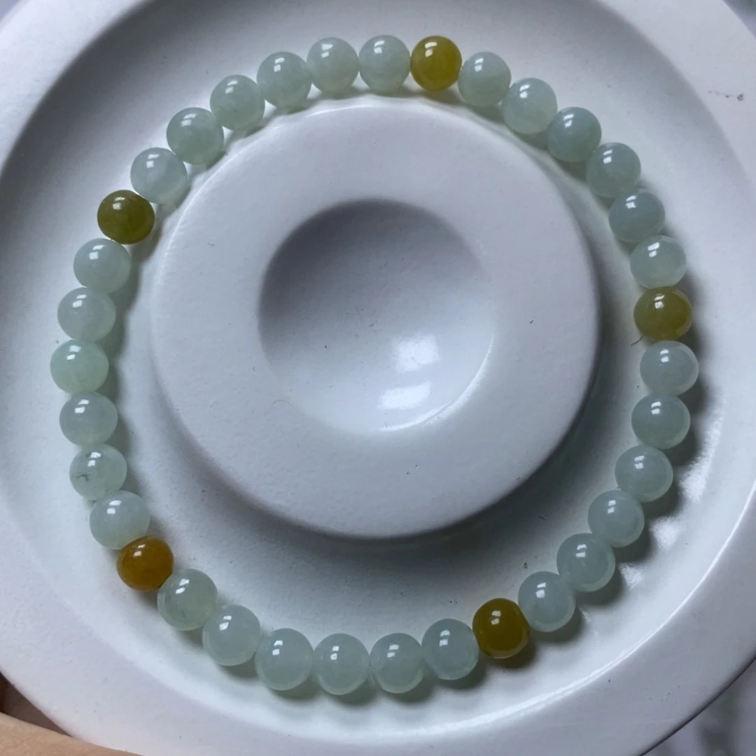 未镶嵌手链翡翠双彩卡5