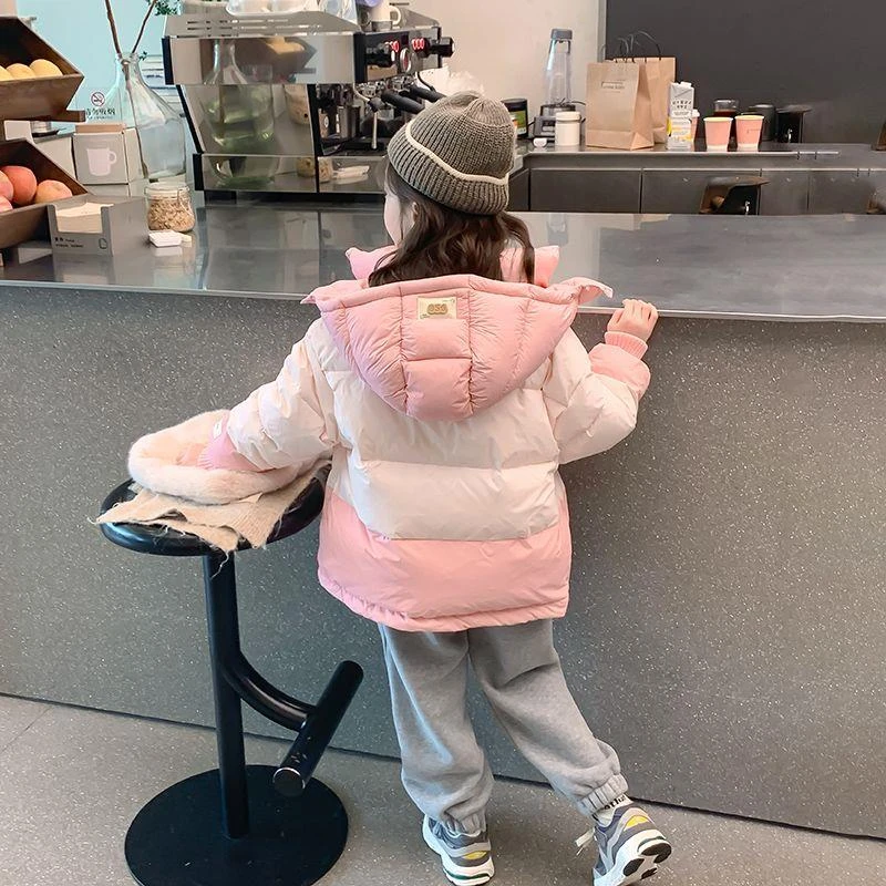 YeeHoO英氏【断码】女童加厚棉服2025新款小女孩时尚休闲冬装棉衣中