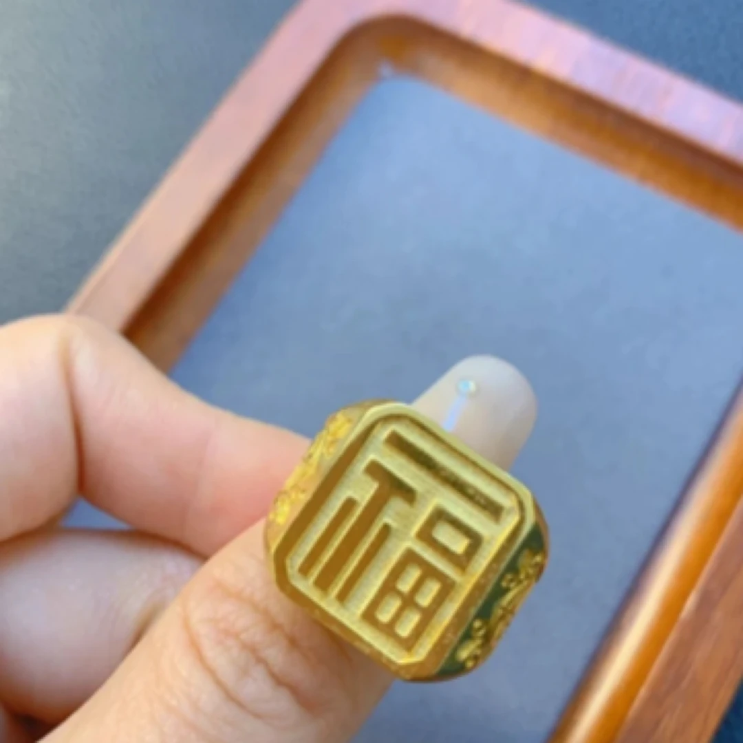 合金戒指 合金材质 复古方福子戒指