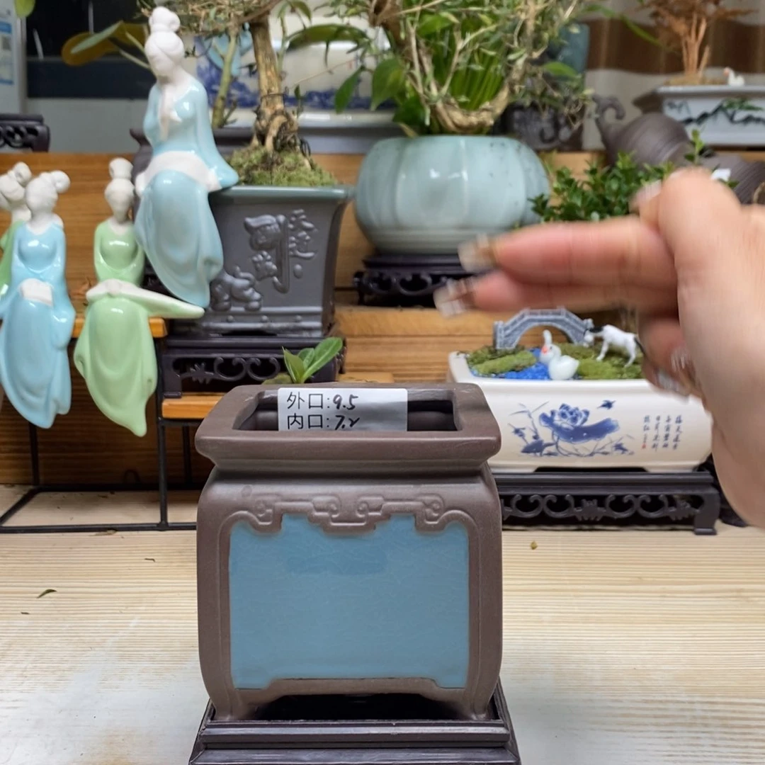 紫砂陶瓷艺术花盆陶瓷