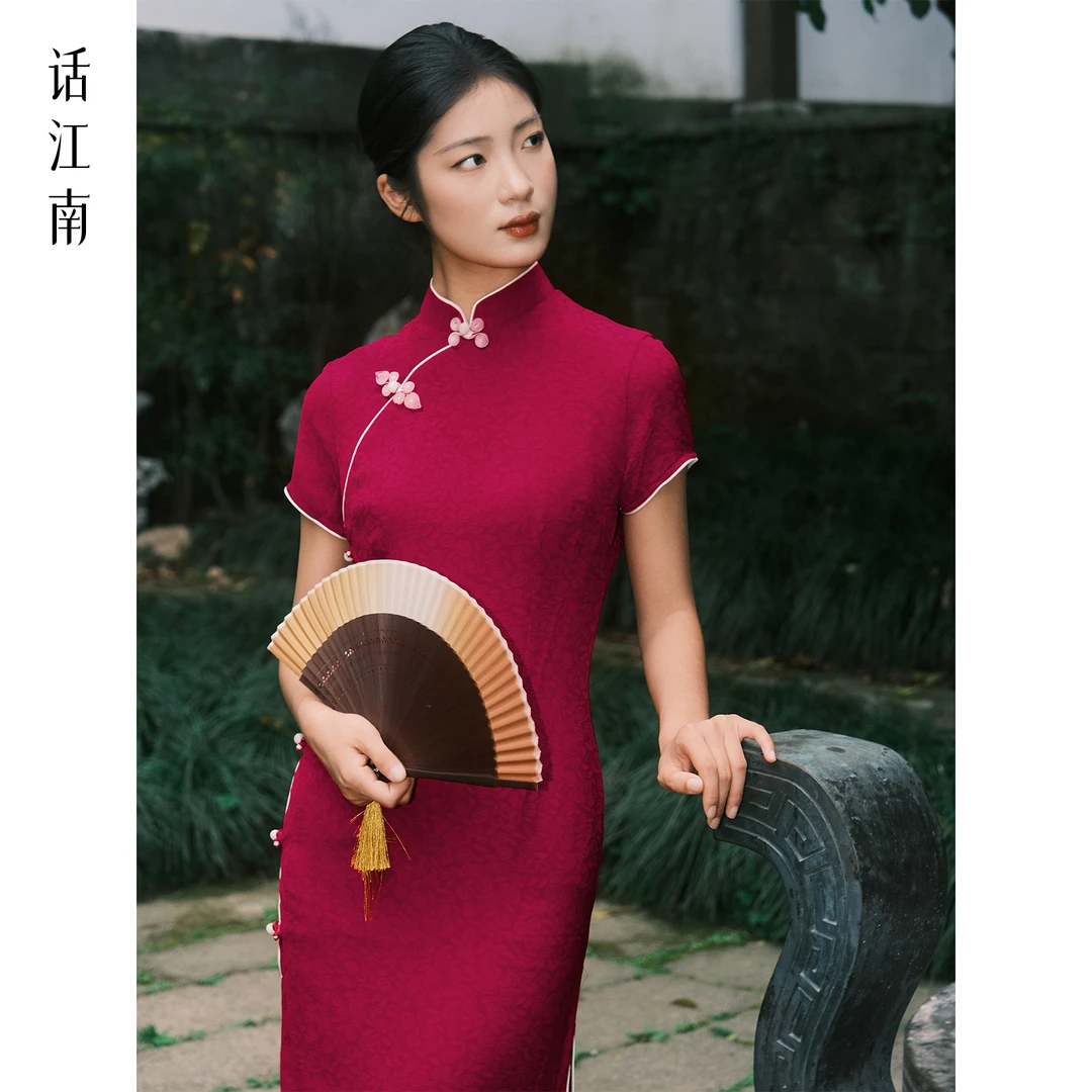 【话江南】独立设计款小众旗袍气质夏季显瘦复古中式优雅时尚