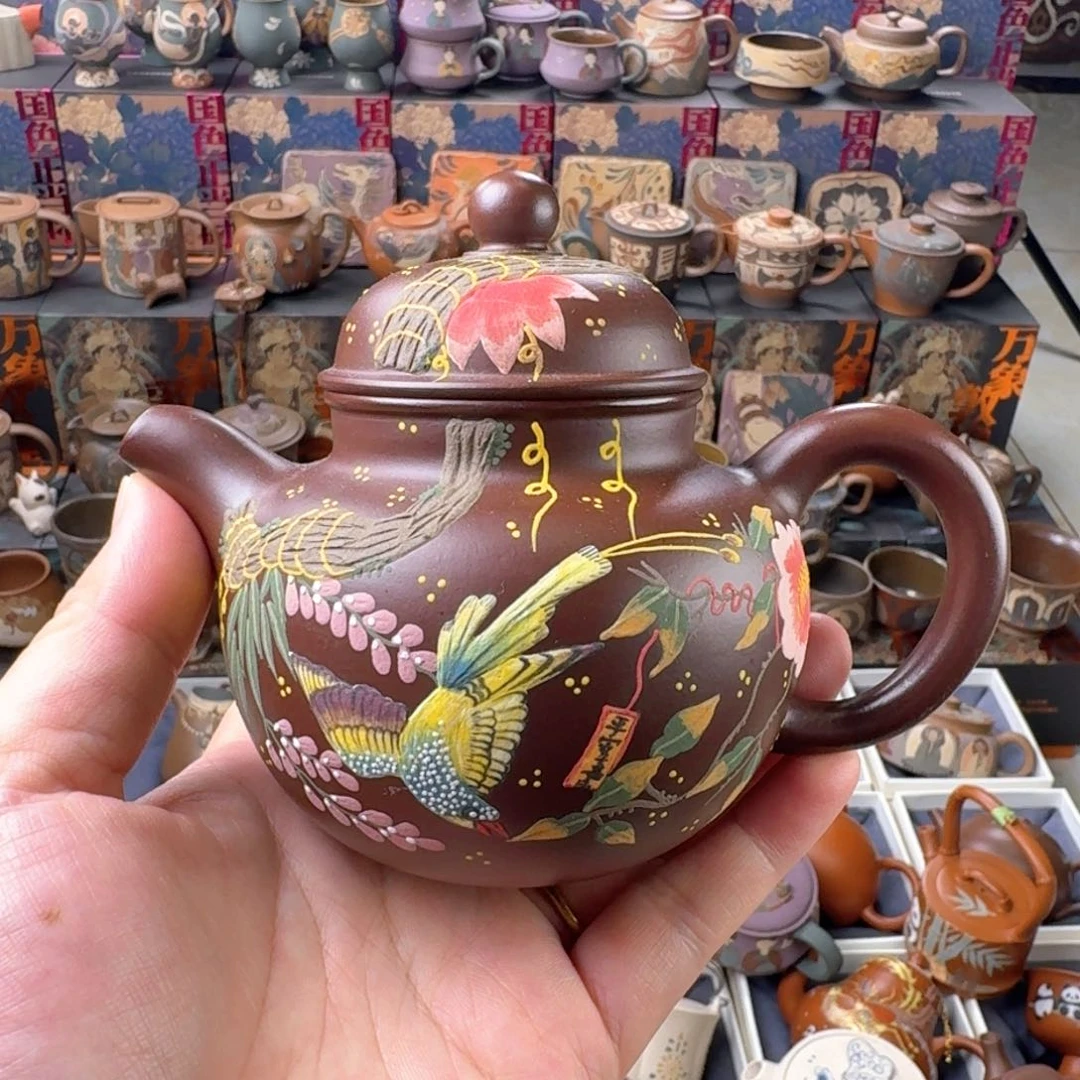 茶壶紫砂250ml原矿精工半手