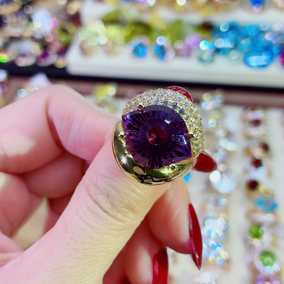 银S925镶嵌水晶戒指