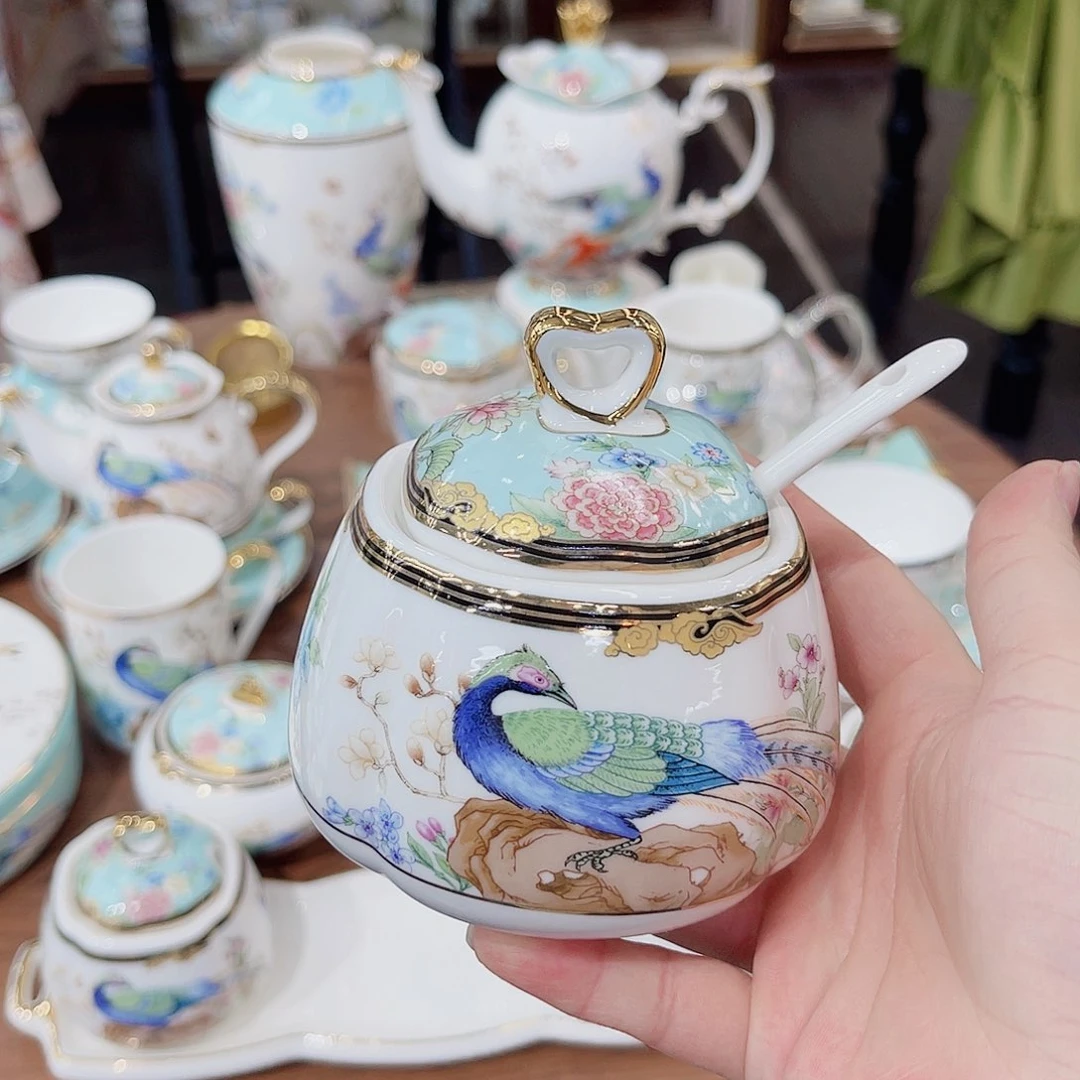 36%以上骨粉骨瓷盐罐送勺子