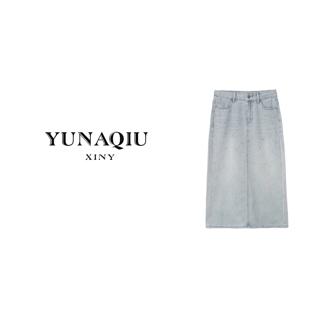 女装半身裙休闲半身裙牛仔直筒时尚百搭夏季宽松-8032