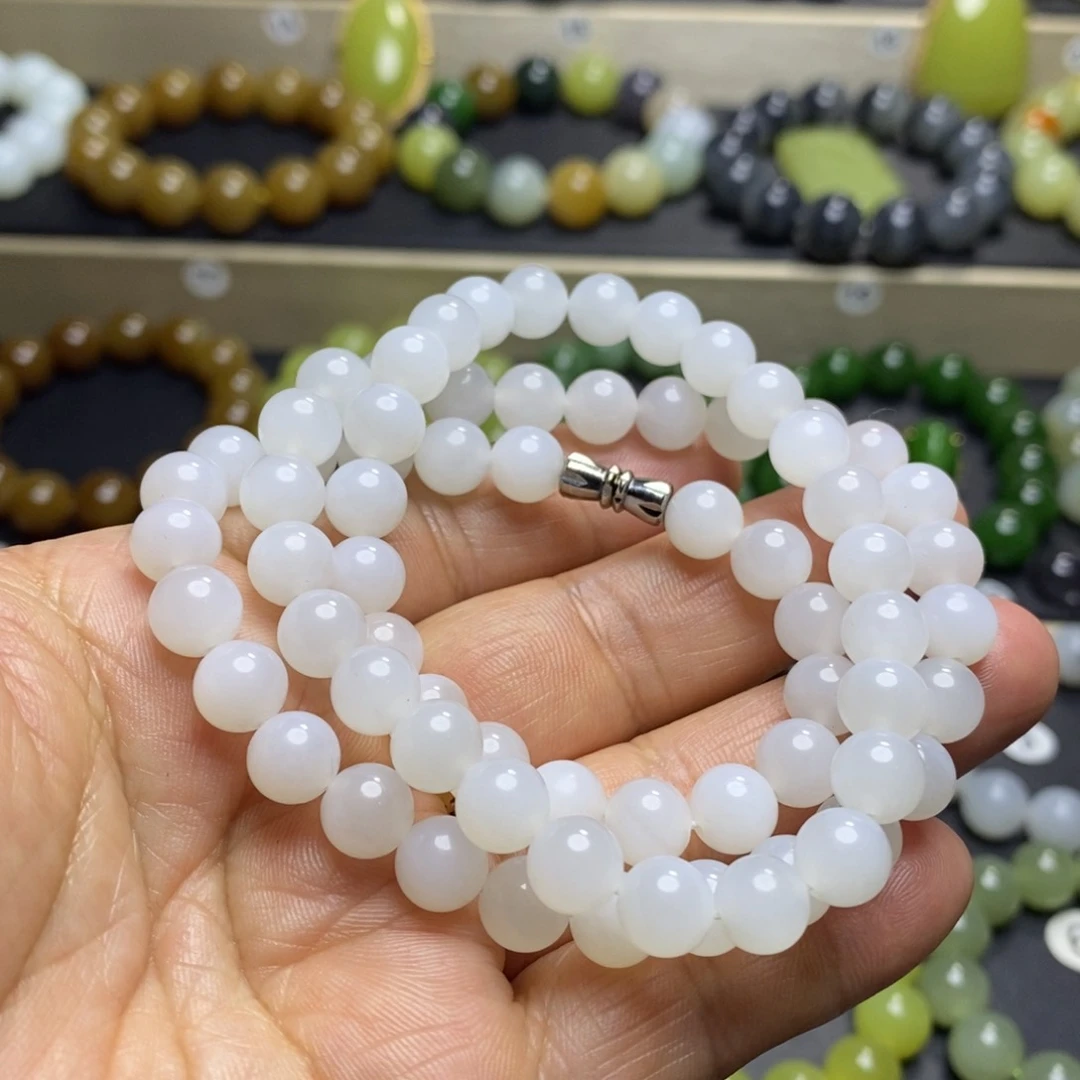 和田玉手串未镶嵌