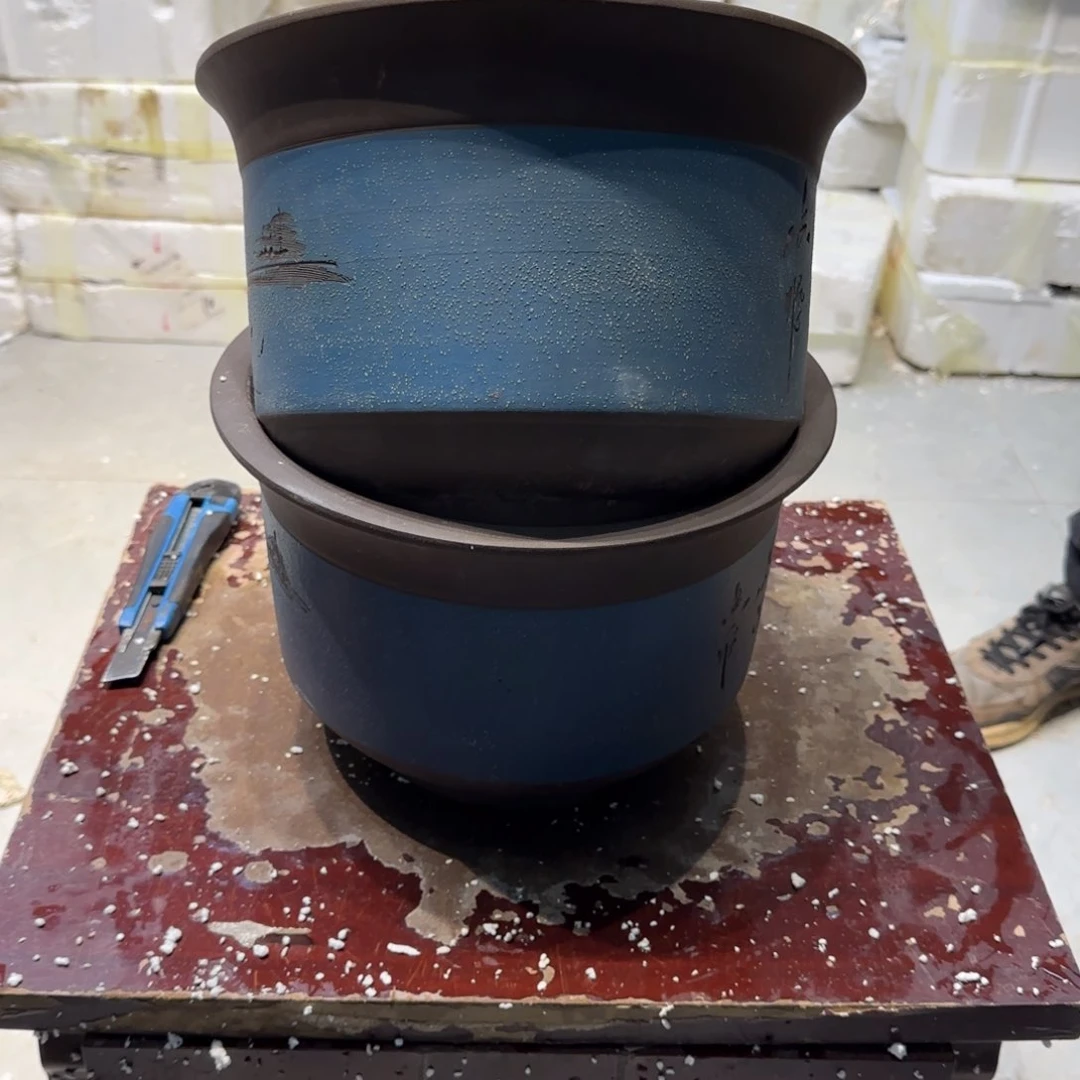 紫砂花盆口径23.14口径