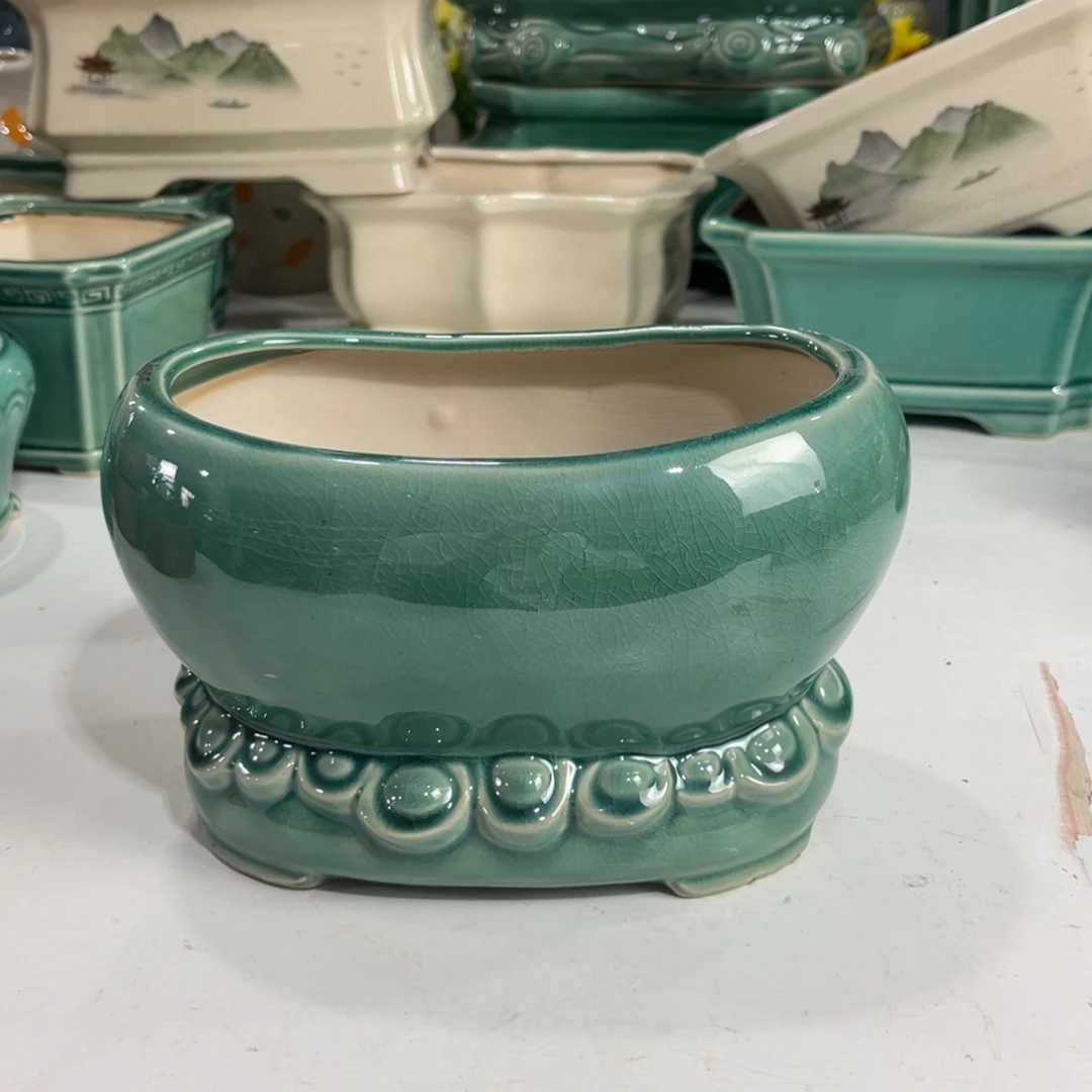 陶瓷绿植多肉微瑕花盆口径18*12*12