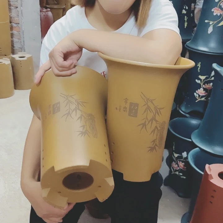 紫砂花盆@****%宜兴紫砂精品花盆