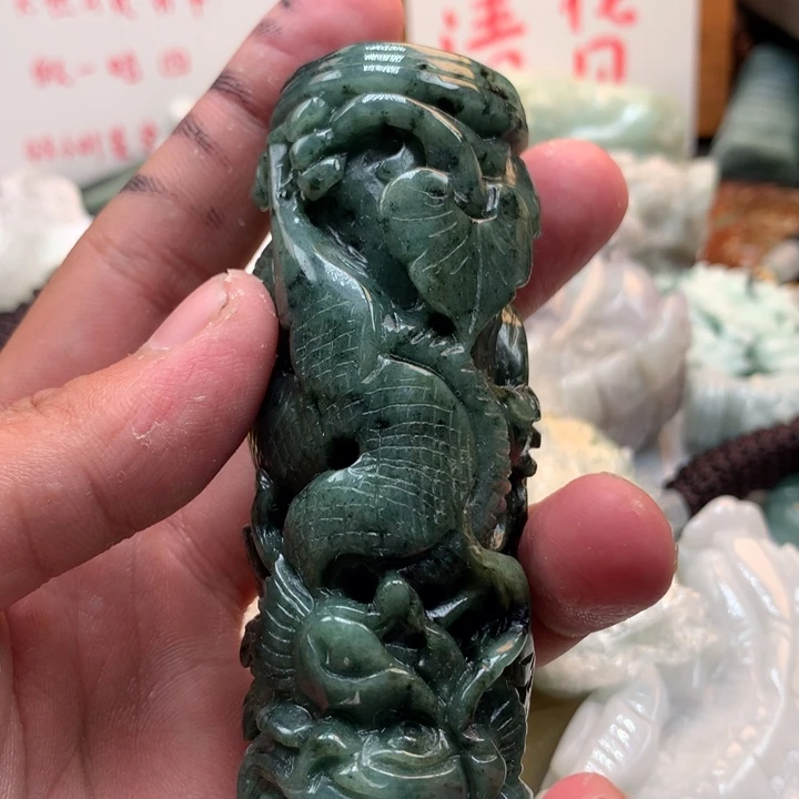 翡翠未镶嵌颈饰保真天然a货翡翠