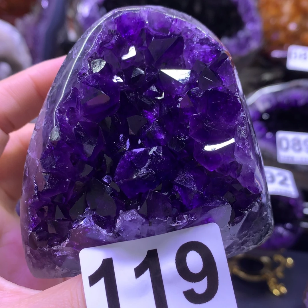 紫晶未镶嵌摆件水晶