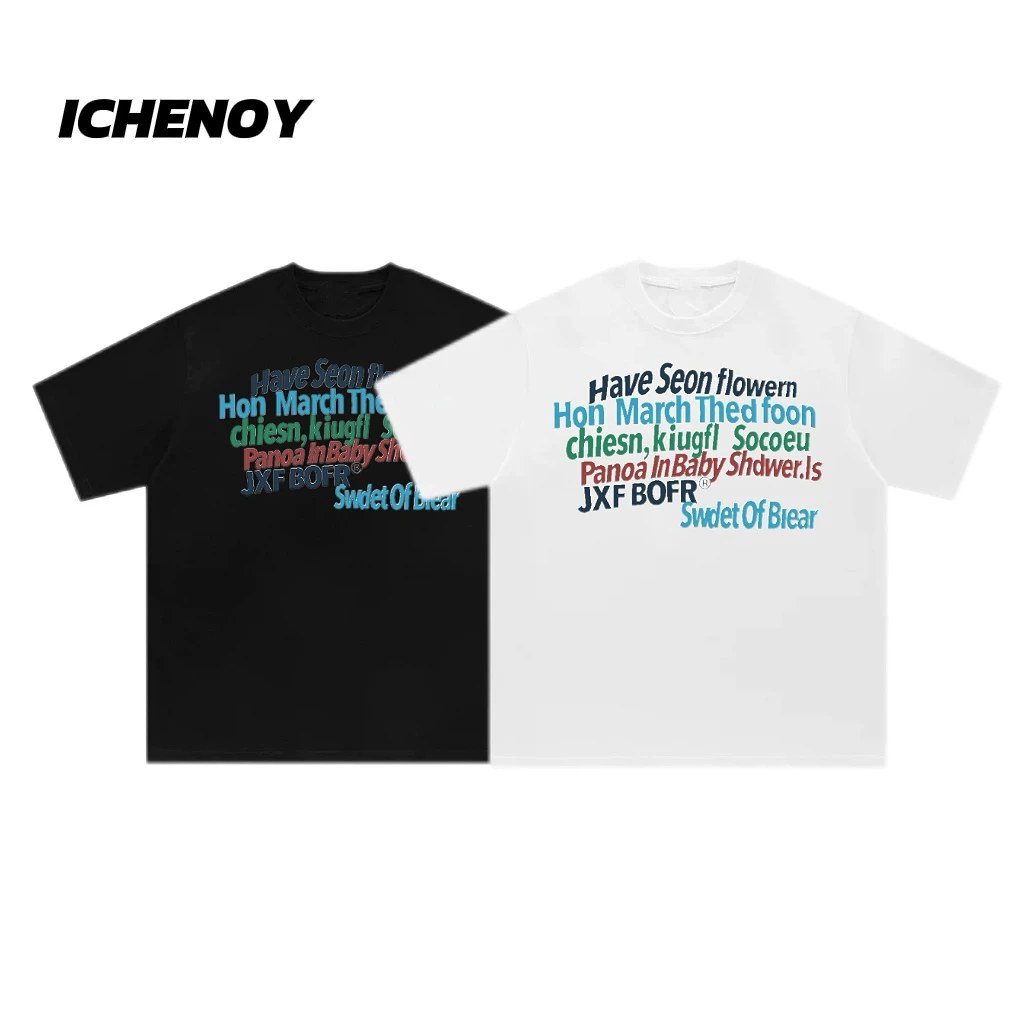 【无惧】夏季小字母印花潮流圆领T恤男女情侣百搭纯棉短袖半袖