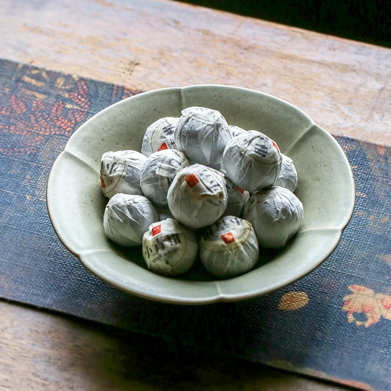 葵口茶点盘茶室点心盘干果盘子仿宋代壶承垫茶桌零食茶碟糕点摆盘