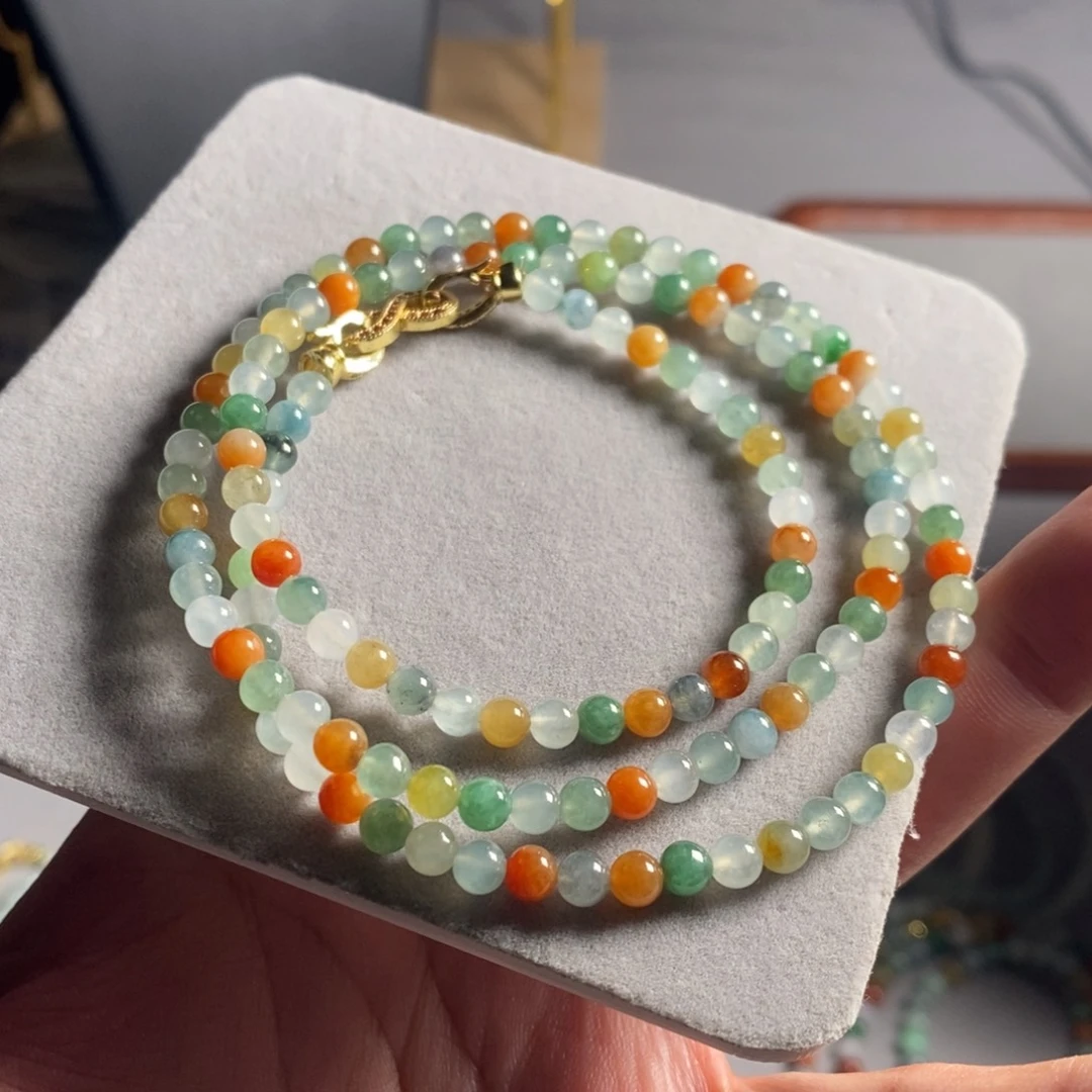 定制翡翠未镶嵌46 缅甸翡翠A货卡4.6