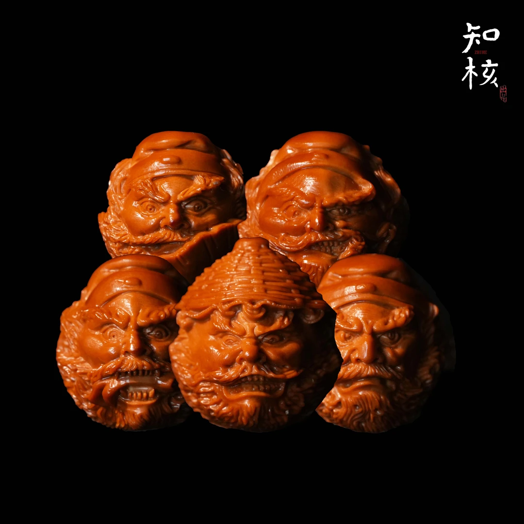 ZHIHETANG-知核堂【草帽钟馗】纯手工橄榄核雕刻手串
