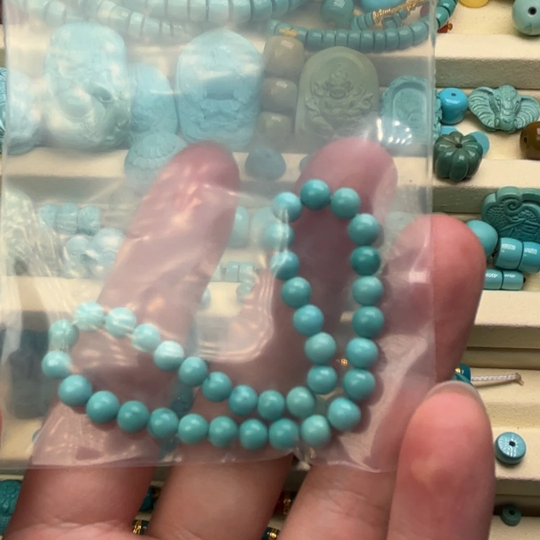 绿松石5未镶嵌-**哥圆珠