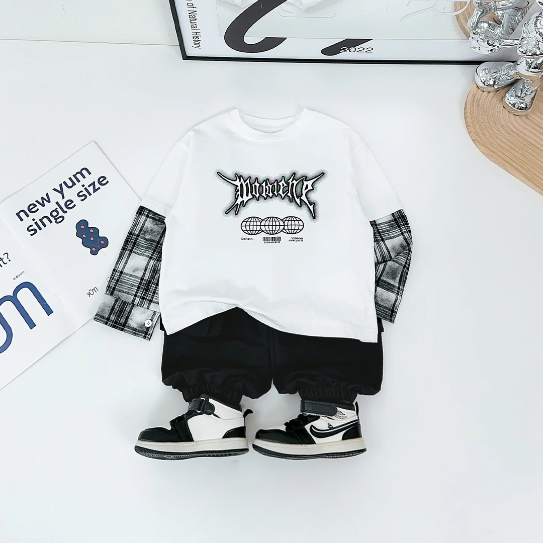 儿童长袖T恤2025新款秋装男童春秋款上衣潮 DMC7312 悠悠童话童装