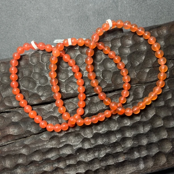 原矿无优化天然南红保山河湾冰红单圈5mm左右多样性发一件