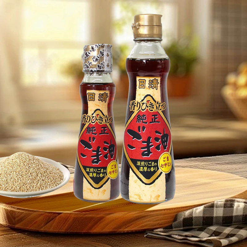 日本原装进口日清芝麻油压榨工艺凉拌调味香油