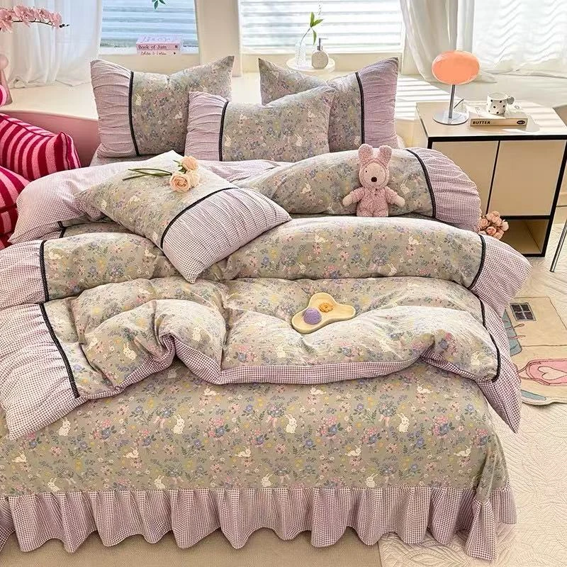 佰食果【UZOYUM】紫色新款法式风四件套