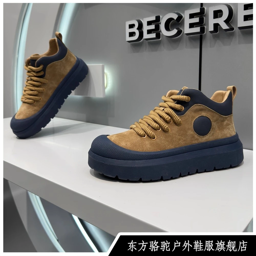 东方骆驼潮牌男鞋2025年新款工装鞋男款时尚休闲鞋百搭中帮靴子男