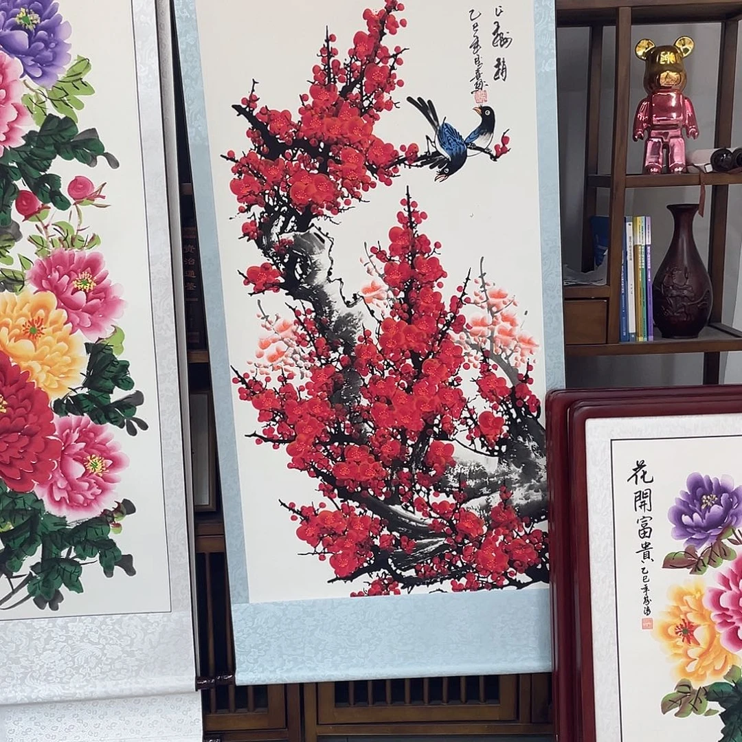 国画国画作品原稿福利梅花