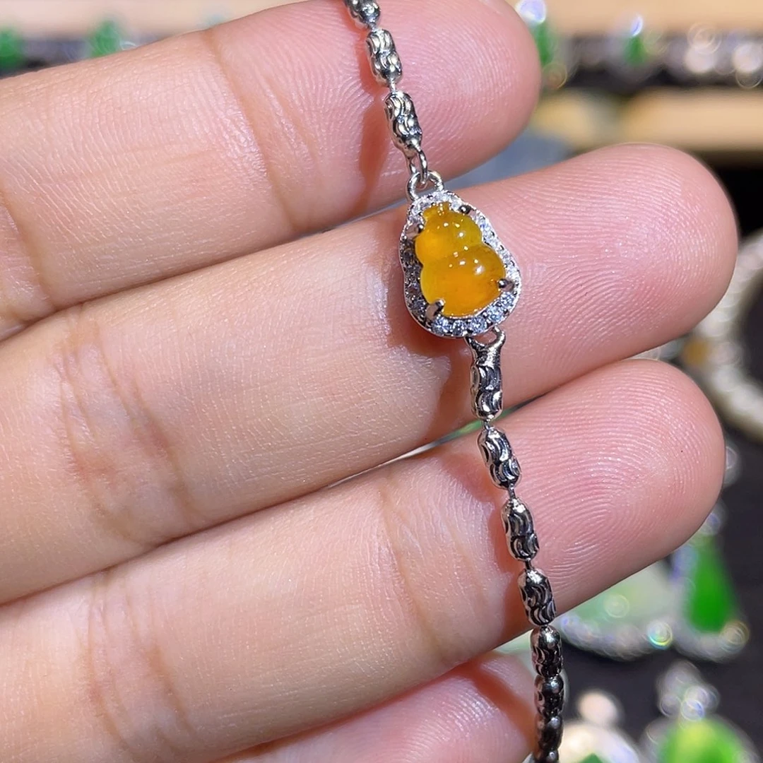 翡翠银S925镶嵌手链