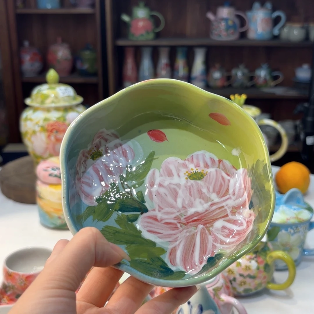 景德镇手绘高温釉下彩陶瓷茶具