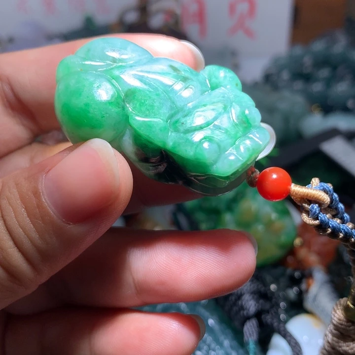 翡翠项链未镶嵌保真天然A货翡翠