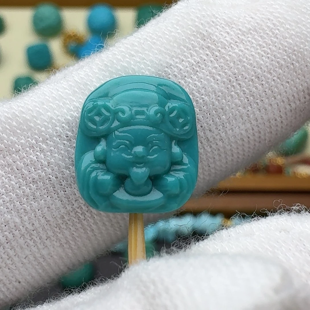 绿松石未镶嵌黄财背云10.2