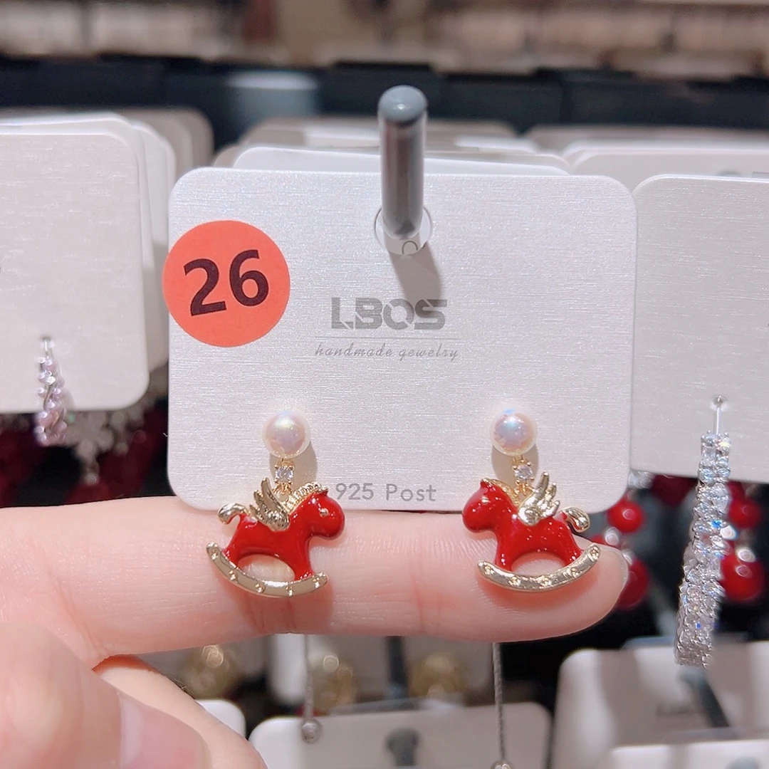 锆石纯铜合金耳环的