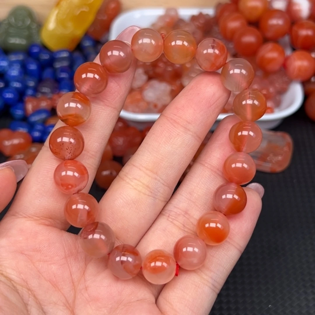 南红玛瑙未镶嵌手链