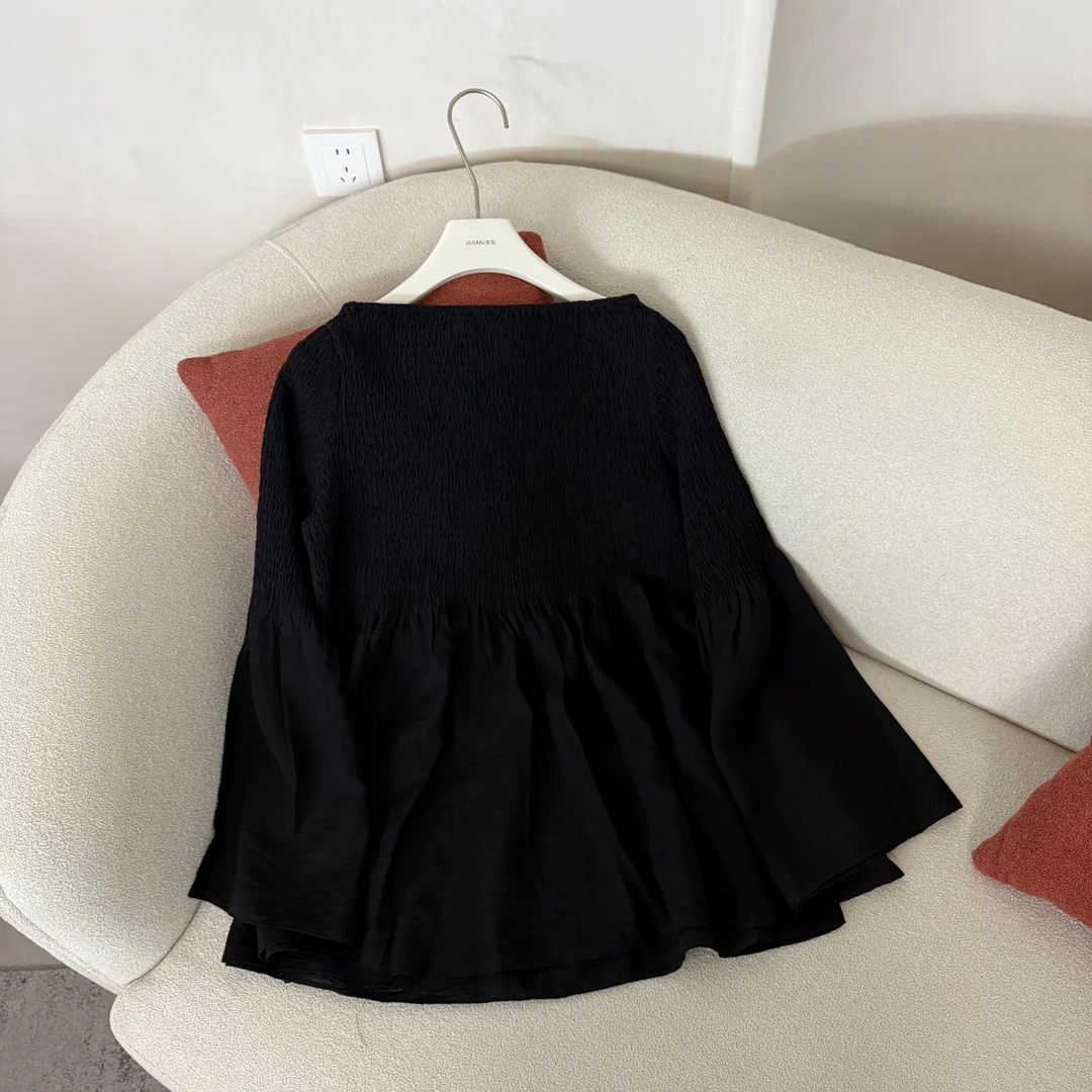 【DTWW大头韦韦】时尚打揽褶皱肌理感百搭衬衫531150