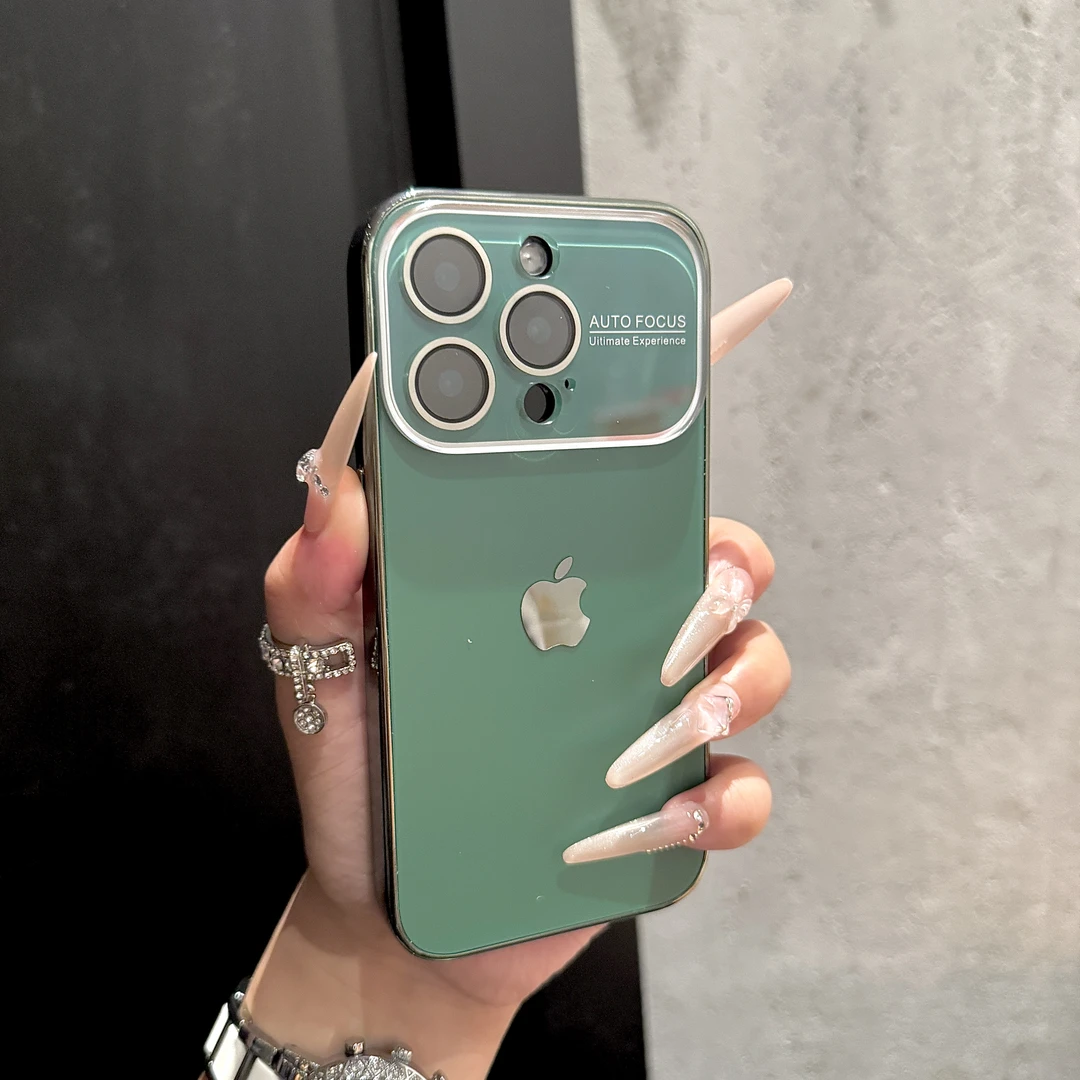 高级感原机质感适用苹果16手机壳iPhone15promax电镀大视窗14/13